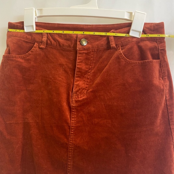 Forever 21 Orange Corduroy Skirt - Picture 5 of 6